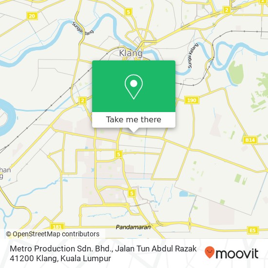 Metro Production Sdn. Bhd., Jalan Tun Abdul Razak 41200 Klang map