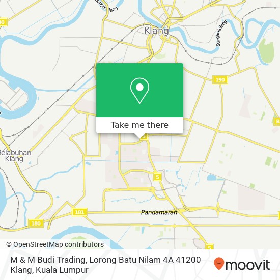 M & M Budi Trading, Lorong Batu Nilam 4A 41200 Klang map