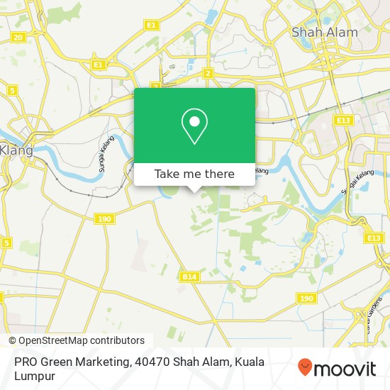 Peta PRO Green Marketing, 40470 Shah Alam