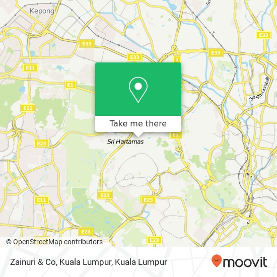 Zainuri & Co, Kuala Lumpur map