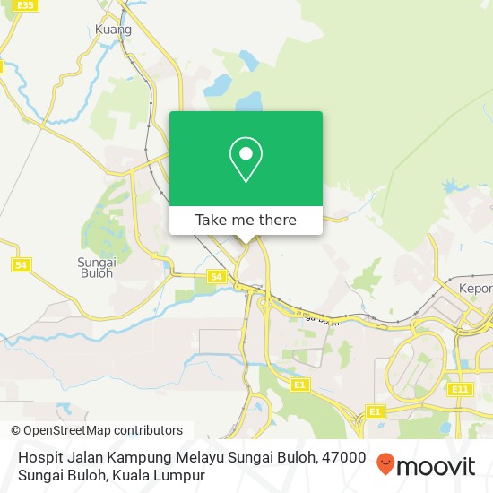 Peta Hospit Jalan Kampung Melayu Sungai Buloh, 47000 Sungai Buloh