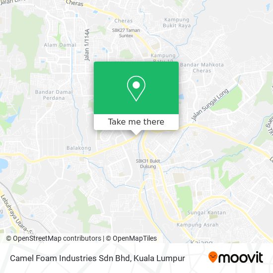 Camel Foam Industries Sdn Bhd map