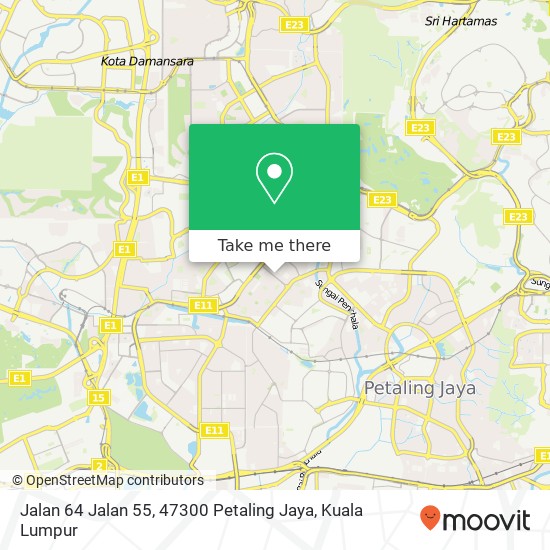 Jalan 64 Jalan 55, 47300 Petaling Jaya map