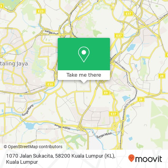 Peta 1070 Jalan Sukacita, 58200 Kuala Lumpur (KL)