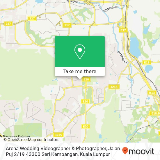 Arena Wedding Videographer & Photographer, Jalan Puj 2 / 19 43300 Seri Kembangan map