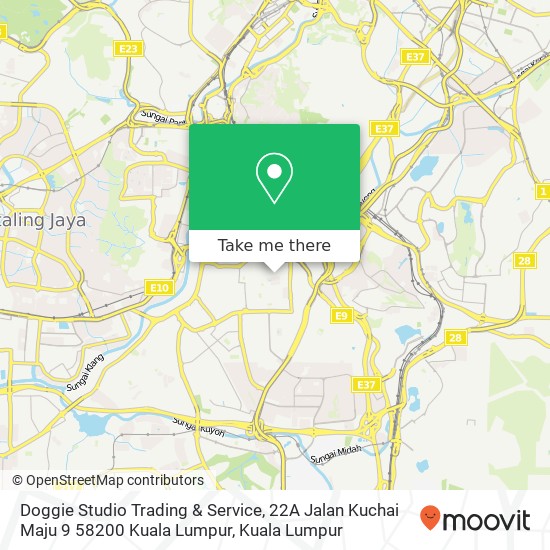 Peta Doggie Studio Trading & Service, 22A Jalan Kuchai Maju 9 58200 Kuala Lumpur