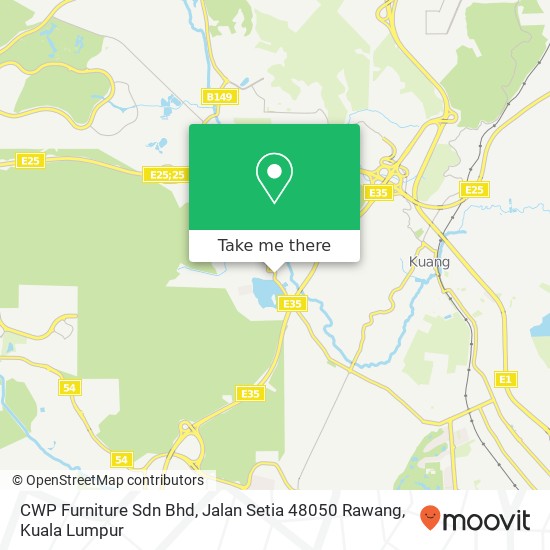 Peta CWP Furniture Sdn Bhd, Jalan Setia 48050 Rawang