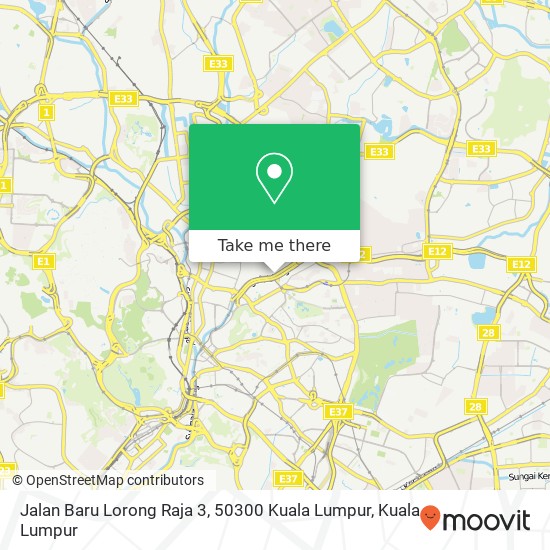 Peta Jalan Baru Lorong Raja 3, 50300 Kuala Lumpur