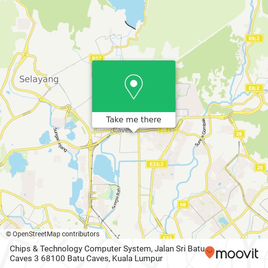 Peta Chips & Technology Computer System, Jalan Sri Batu Caves 3 68100 Batu Caves