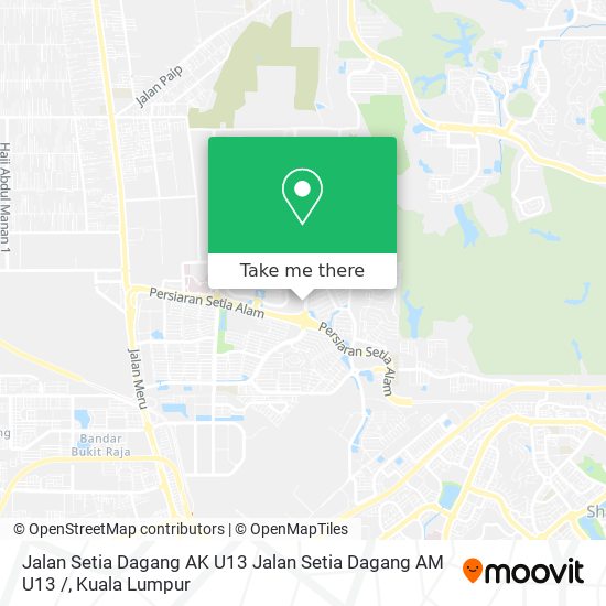 Peta Jalan Setia Dagang AK U13 Jalan Setia Dagang AM U13 /