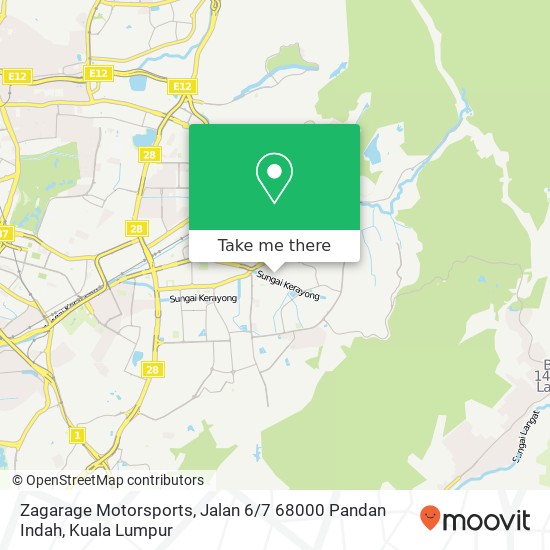 Zagarage Motorsports, Jalan 6 / 7 68000 Pandan Indah map