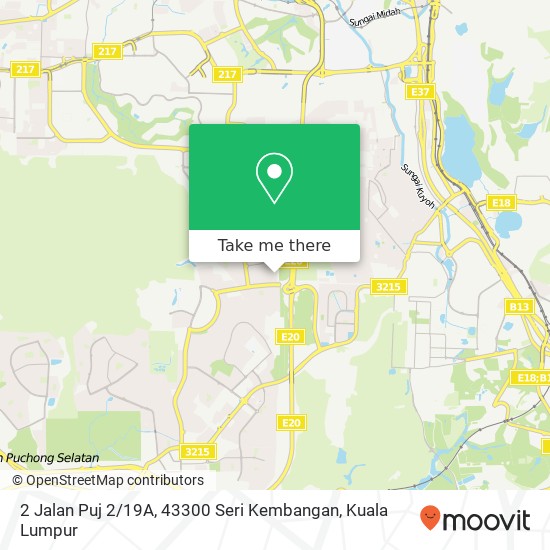 Peta 2 Jalan Puj 2 / 19A, 43300 Seri Kembangan