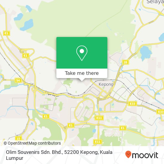 Olim Souvenirs Sdn. Bhd., 52200 Kepong map
