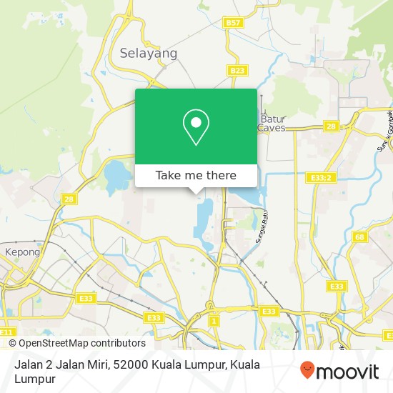 Jalan 2 Jalan Miri, 52000 Kuala Lumpur map