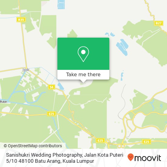 Peta Sanishukri Wedding Photography, Jalan Kota Puteri 5 / 10 48100 Batu Arang