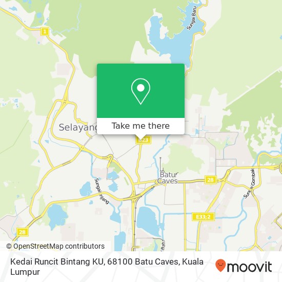 Kedai Runcit Bintang KU, 68100 Batu Caves map