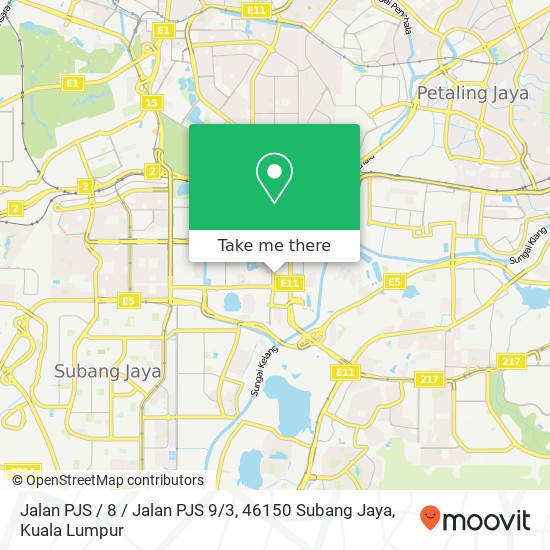 Peta Jalan PJS / 8 / Jalan PJS 9 / 3, 46150 Subang Jaya