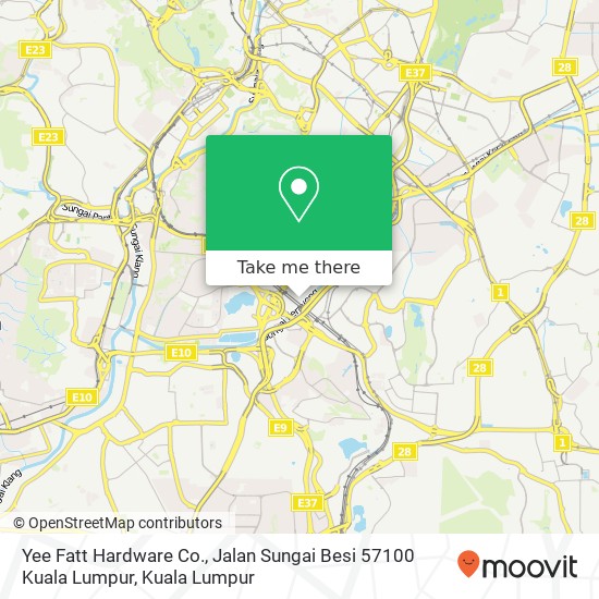 Yee Fatt Hardware Co., Jalan Sungai Besi 57100 Kuala Lumpur map