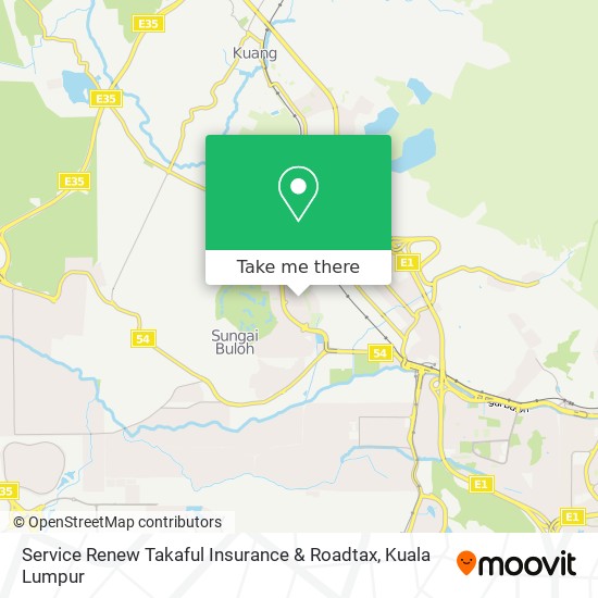 Service Renew Takaful Insurance & Roadtax map