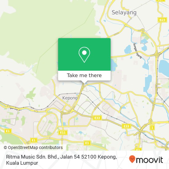 Ritma Music Sdn. Bhd., Jalan 54 52100 Kepong map