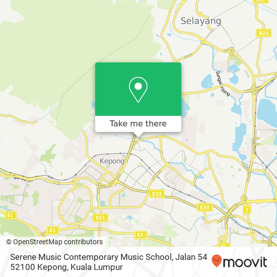 Serene Music Contemporary Music School, Jalan 54 52100 Kepong map