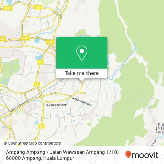 Ampang Ampang / Jalan Wawasan Ampang 1 / 10, 68000 Ampang map