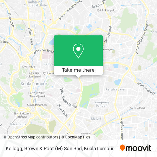 Peta Kellogg, Brown & Root (M) Sdn Bhd