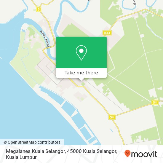 Peta Megalanes Kuala Selangor, 45000 Kuala Selangor