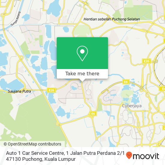 Auto 1 Car Service Centre, 1 Jalan Putra Perdana 2 / 1 47130 Puchong map