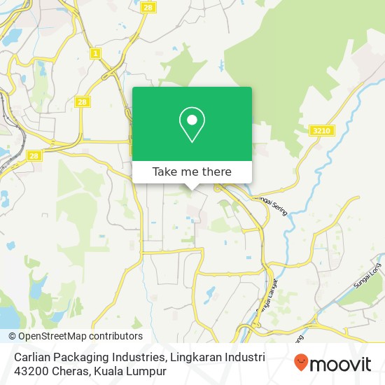 Carlian Packaging Industries, Lingkaran Industri 43200 Cheras map