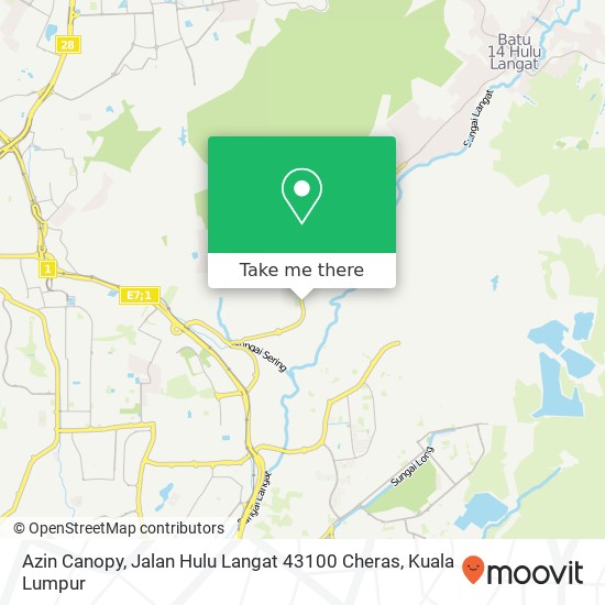 Azin Canopy, Jalan Hulu Langat 43100 Cheras map