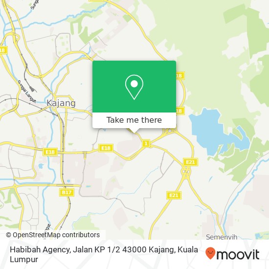 Habibah Agency, Jalan KP 1 / 2 43000 Kajang map