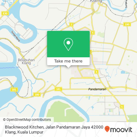 Peta Blacknwood Kitchen, Jalan Pandamaran Jaya 42000 Klang