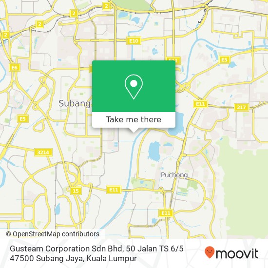 Peta Gusteam Corporation Sdn Bhd, 50 Jalan TS 6 / 5 47500 Subang Jaya