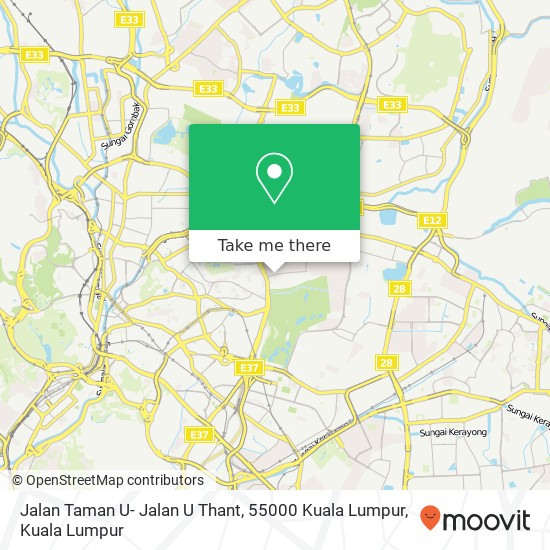 Peta Jalan Taman U- Jalan U Thant, 55000 Kuala Lumpur