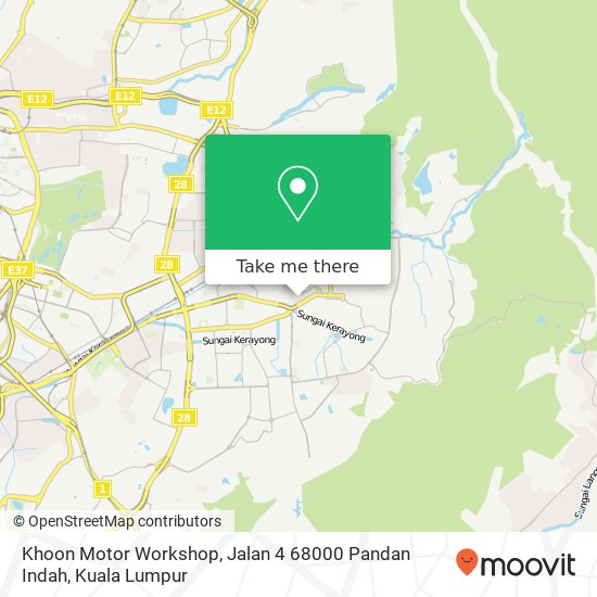 Khoon Motor Workshop, Jalan 4 68000 Pandan Indah map