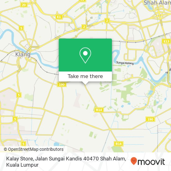 Kalay Store, Jalan Sungai Kandis 40470 Shah Alam map