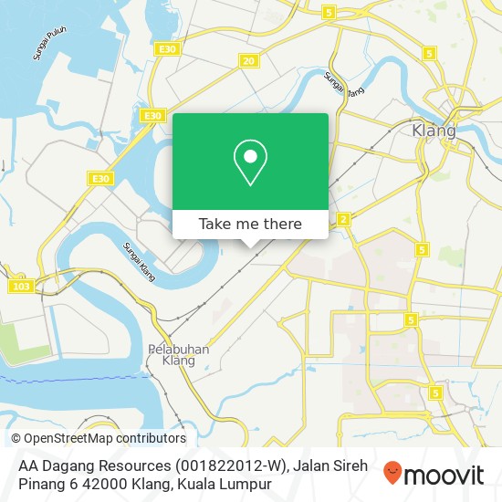 AA Dagang Resources (001822012-W), Jalan Sireh Pinang 6 42000 Klang map