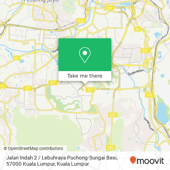 Peta Jalan Indah 2 / Lebuhraya Puchong-Sungai Besi, 57000 Kuala Lumpur