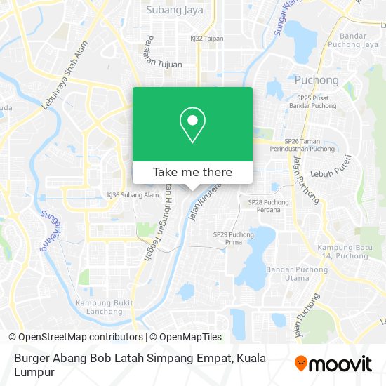 Burger Abang Bob Latah Simpang Empat map