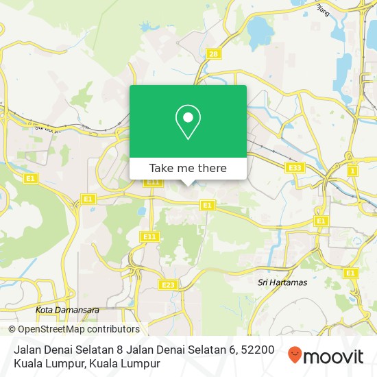 Peta Jalan Denai Selatan 8 Jalan Denai Selatan 6, 52200 Kuala Lumpur