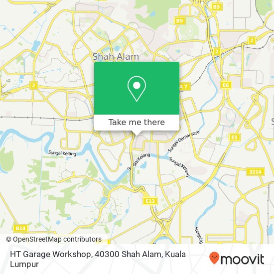 Peta HT Garage Workshop, 40300 Shah Alam