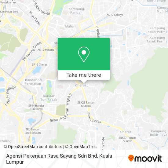 Peta Agensi Pekerjaan Rasa Sayang Sdn Bhd