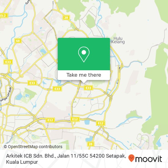 Arkitek ICB Sdn. Bhd., Jalan 11 / 55C 54200 Setapak map