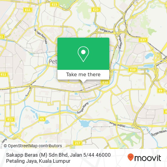 Peta Sakapp Beras (M) Sdn Bhd, Jalan 5 / 44 46000 Petaling Jaya