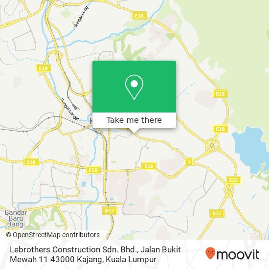 Lebrothers Construction Sdn. Bhd., Jalan Bukit Mewah 11 43000 Kajang map