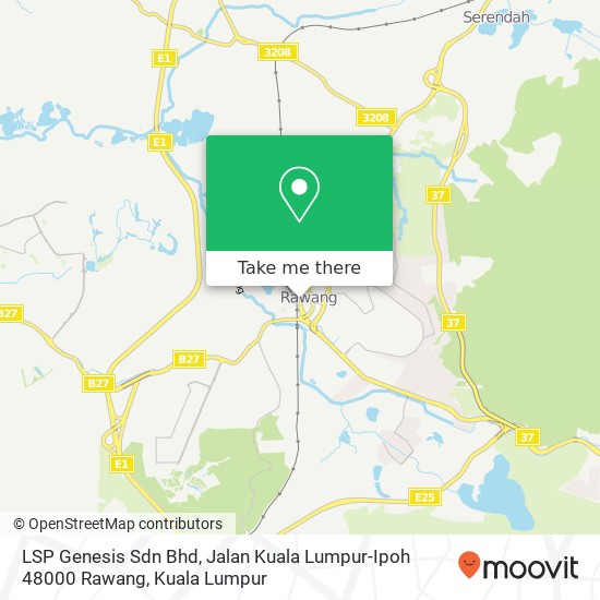 Peta LSP Genesis Sdn Bhd, Jalan Kuala Lumpur-Ipoh 48000 Rawang