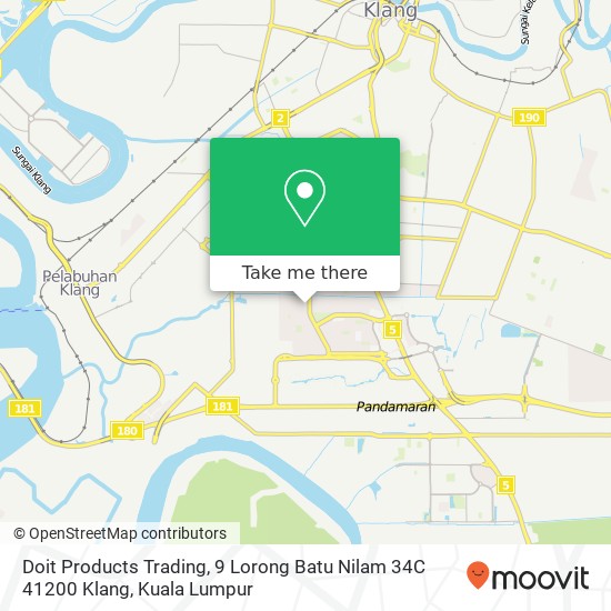 Peta Doit Products Trading, 9 Lorong Batu Nilam 34C 41200 Klang