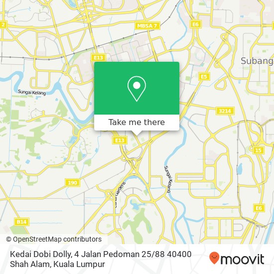 Peta Kedai Dobi Dolly, 4 Jalan Pedoman 25 / 88 40400 Shah Alam