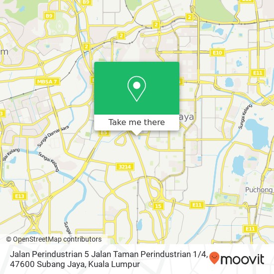 Jalan Perindustrian 5 Jalan Taman Perindustrian 1 / 4, 47600 Subang Jaya map